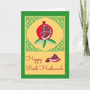 Lycklig Rosh Hashanah med Sweet Pomegranate Kort