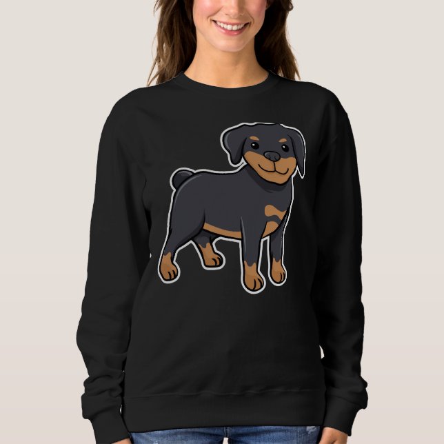 Lycklig Rottweiler 34 T Shirt (Framsida)