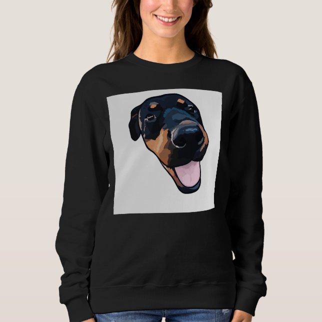 Lycklig Rottweiler 35 T Shirt (Framsida)