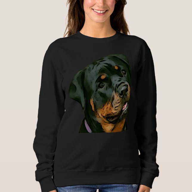 Lycklig Rottweiler Hat T Shirt (Framsida)