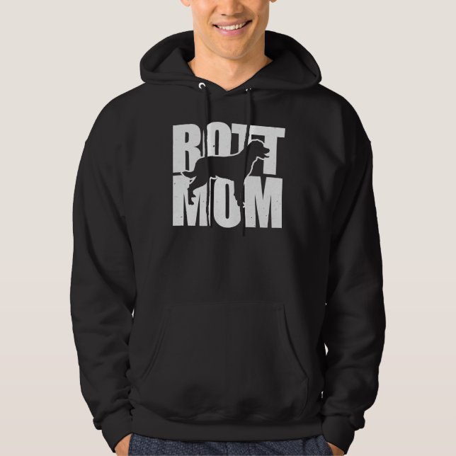 Lycklig Rottweiler Mamma Hoodie (Framsida)