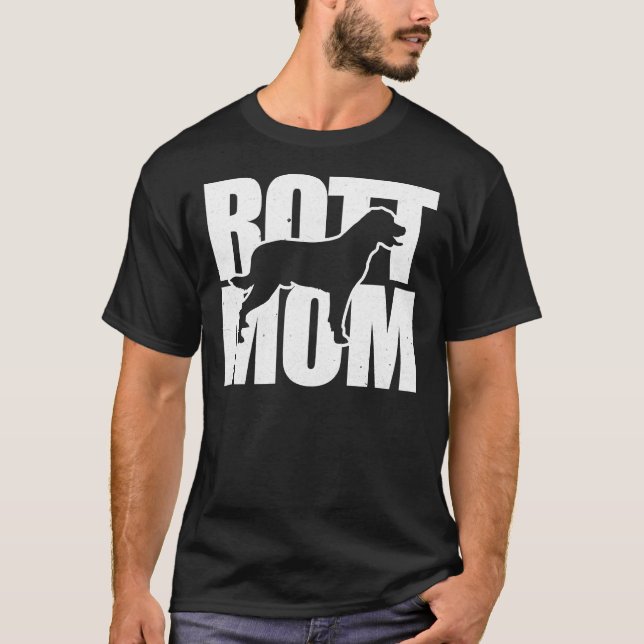 Lycklig Rottweiler Mamma T Shirt (Framsida)