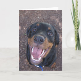 Lycklig-rottweiler Puppy Fars dag-kort Kort