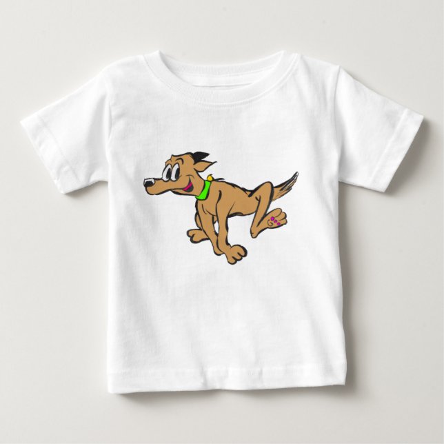 Lycklig Running Hund Anpassade Jersey T-shirt (Framsida)