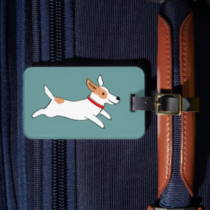 Lycklig Running Jack Russell Terrier - Cute Pet Hu Bagagebricka
