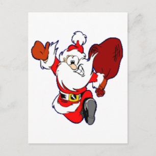Lycklig Running Santa Helg Vykort