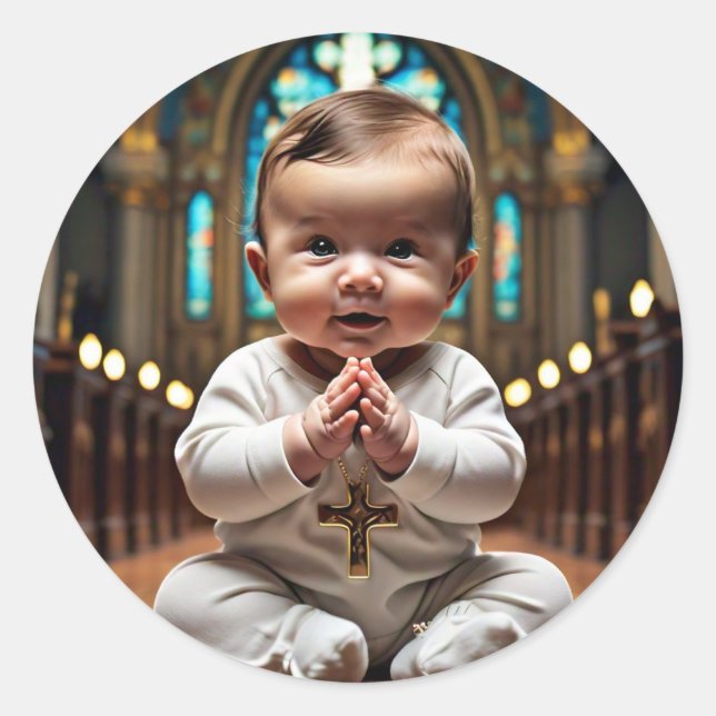 lycklig runt klistermärke (Framsida)