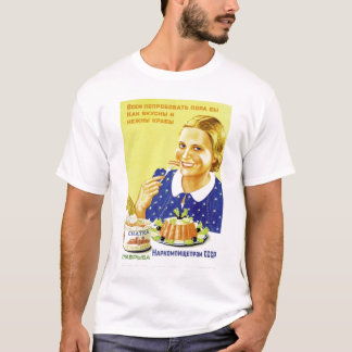 Lycklig rysk flicka t shirt