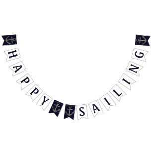 Lycklig Sailing Nautical Pension Banner Vimplar