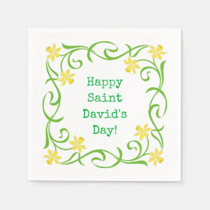 Lycklig Saint David-dagen Pappersservett