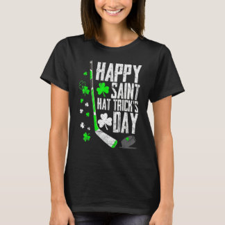 Lycklig Saint Hat Trick S Day Tee Hockey St Patr