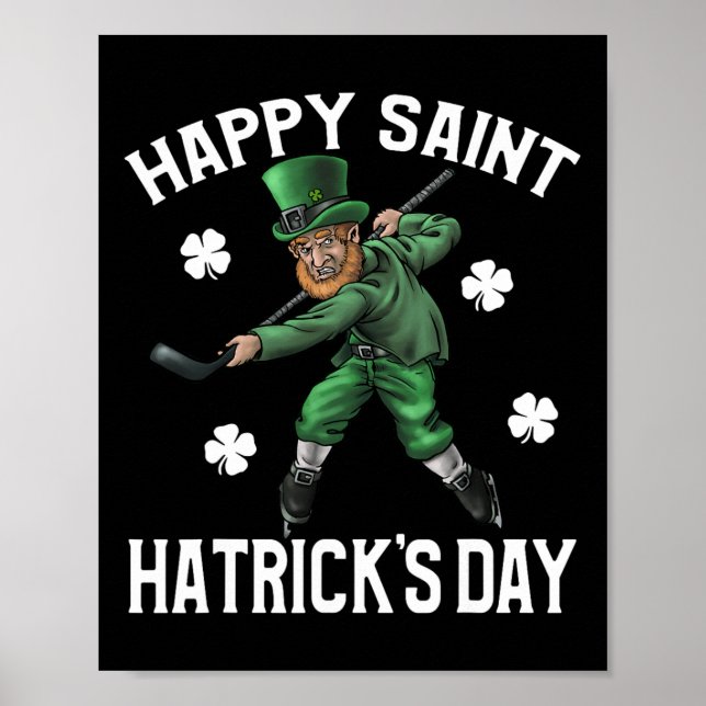 Lycklig Saint Hatricks Day St patrick's day Hockey Poster (Framsidan)