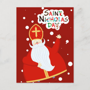 Lycklig Saint Nicholas Day Vykort