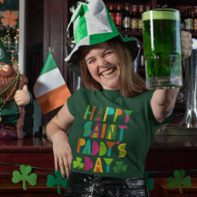 Lycklig Saint Paddy's Day Bright Modern Lettering
