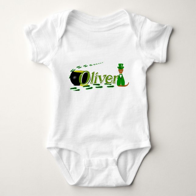 Lycklig Saint patrick dag Oliver T Shirt (Framsida)