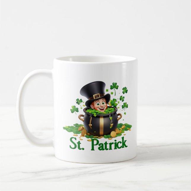 Lycklig Saint patrick-dagen Kaffemugg (Vänster)