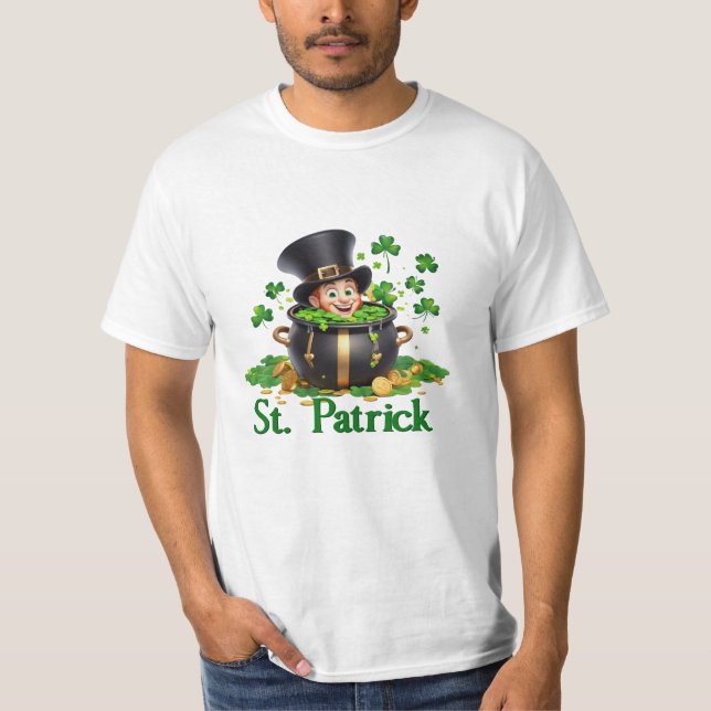Lycklig Saint patrick-dagen T Shirt (Framsida)