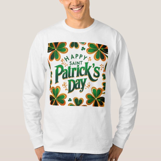 lycklig Saint-Patrick-dagen T Shirt (Framsida)