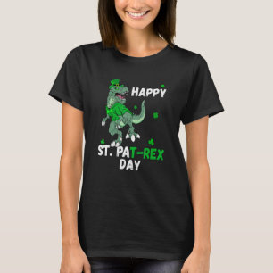 Lycklig Saint patrick Pat Rex Day T Rex Dinosaur K Shirt