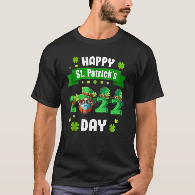 Lycklig Saint patrick S-dagen 2022 Irish Shamrock  T Shirt (Framsida)