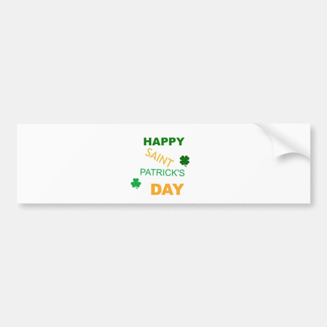 Lycklig Saint patrick's day Bildekal (Framsidan)