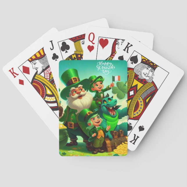 Lycklig Saint patrick's day färglös Casinokort (Baksidan)