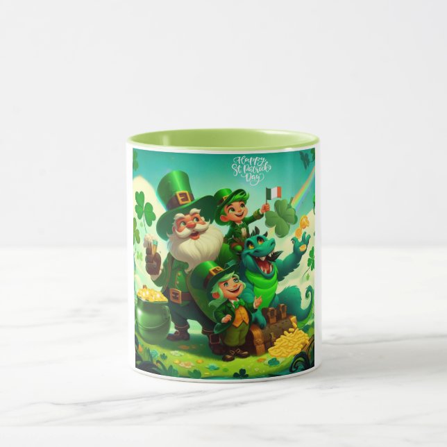 Lycklig Saint patrick's day färglös Mugg (Center)