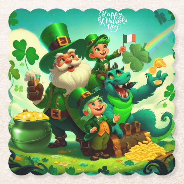 Lycklig Saint patrick's day färglös Underlägg Papper (Framsida)