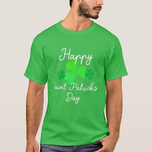 Lycklig Saint patrick's day för St Patricks Day T Shirt (Framsida)