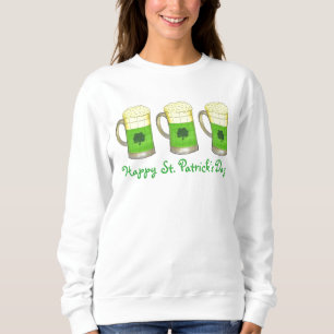 Lycklig Saint patrick's day Grönt Beer Sweatshirt Tee