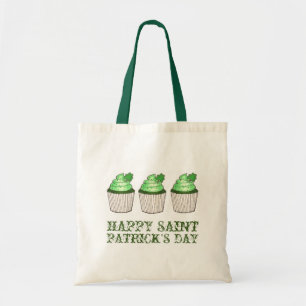 Lycklig Saint patrick's day Grönt Cuptårta Tote Tygkasse