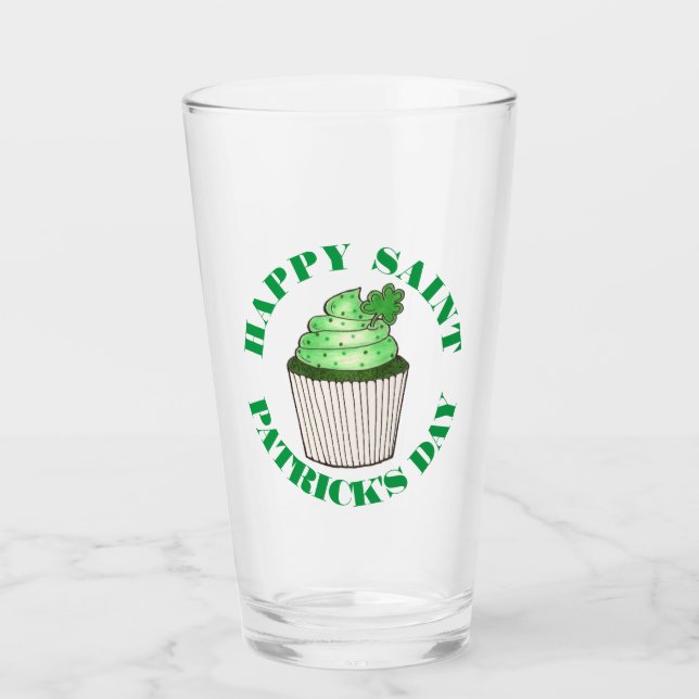 Lycklig Saint patrick's day Grönt Shamrock Cupaka Glaskopp (Framsida)