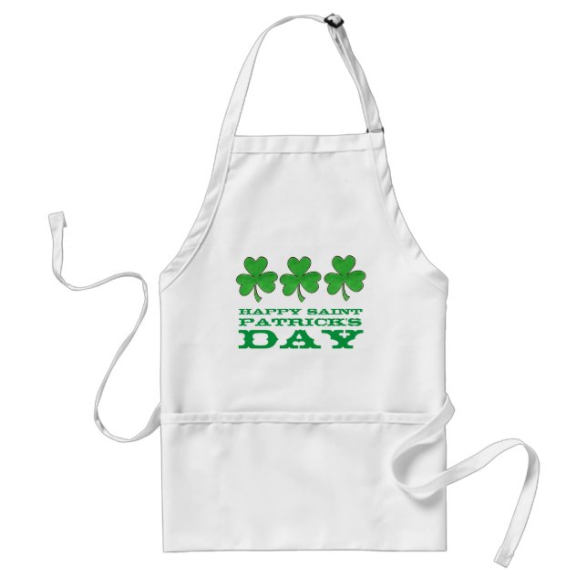 Lycklig Saint patrick's day Grönt Shamrock Klöver Förkläde (Framsidan)