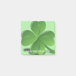 Lycklig Saint Patricks Day Grönt Shamrock Post-it Block