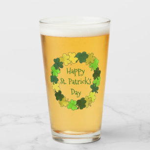 Lycklig Saint patrick's day Grönt Shamrock WAN WAN Glaskopp