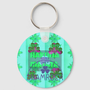 Lycklig Saint patrick's day Hakuna Matata Art Skri Nyckelring