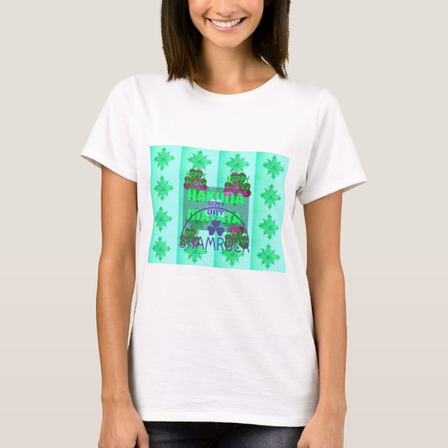 Lycklig Saint patrick's day Hakuna Matata Art Skri Tee (Framsida)