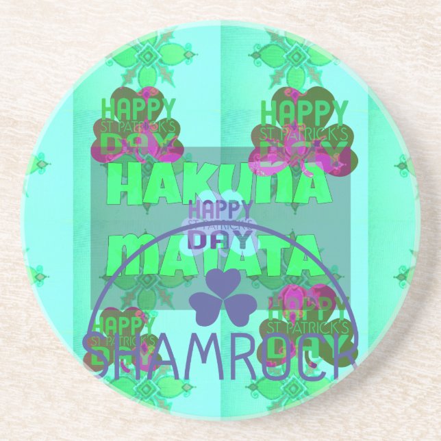 Lycklig Saint patrick's day Hakuna Matata Art Skri Underlägg (Framsidan)