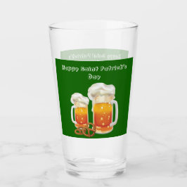 Lycklig Saint patrick's day Irish Beer Glass Glaskopp