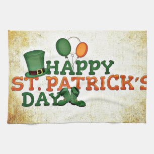 Lycklig Saint Patricks Day Kökshandduk