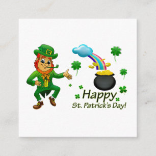 Lycklig Saint patrick's day Leprechaun Rainbow Tilläggskort