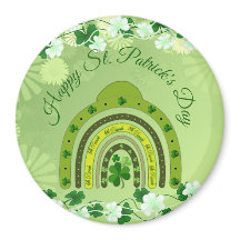 Lycklig Saint patrick's day Lucky Shamrocks Rainbo