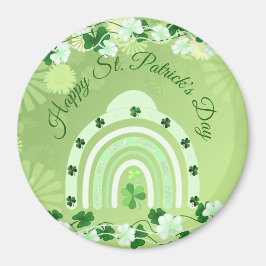 Lycklig Saint patrick's day Lucky Shamrocks Rainbo Magnet