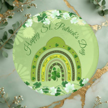 Lycklig Saint patrick's day Lucky Shamrocks Rainbo
