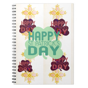 Lycklig Saint patrick's day - lustig utskrift Anteckningsbok