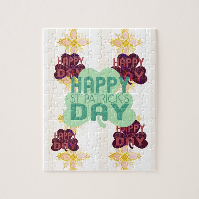 Lycklig Saint patrick's day - lustig utskrift Pussel (Vertikal)