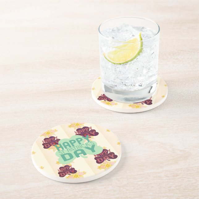 Lycklig Saint patrick's day - lustig utskrift Underlägg Sandsten (Sidan)