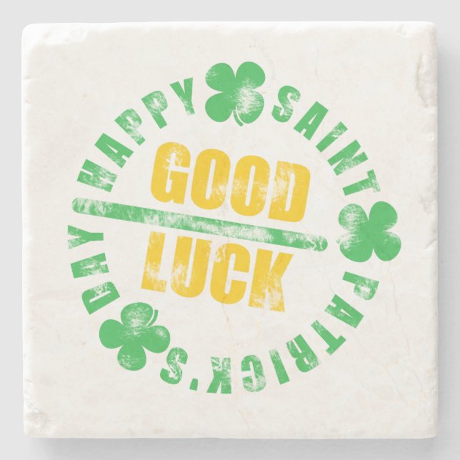 Lycklig Saint Patricks Day Lycka till Stenunderlägg (Framsidan)