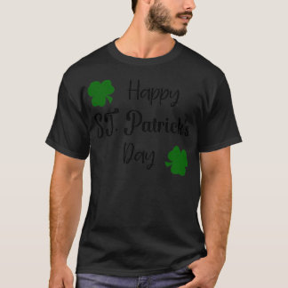 Lycklig Saint Patricks Day med klöver löv T Shirt