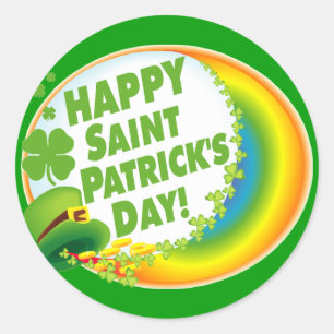 Lycklig Saint patrick's day! Runt Klistermärke